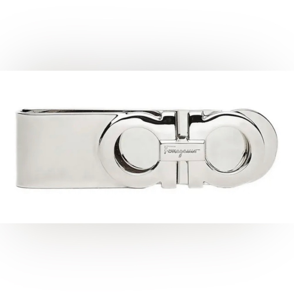 BRAND NEW Salvatore Ferragamo Gancini Money Clip, Retail $350